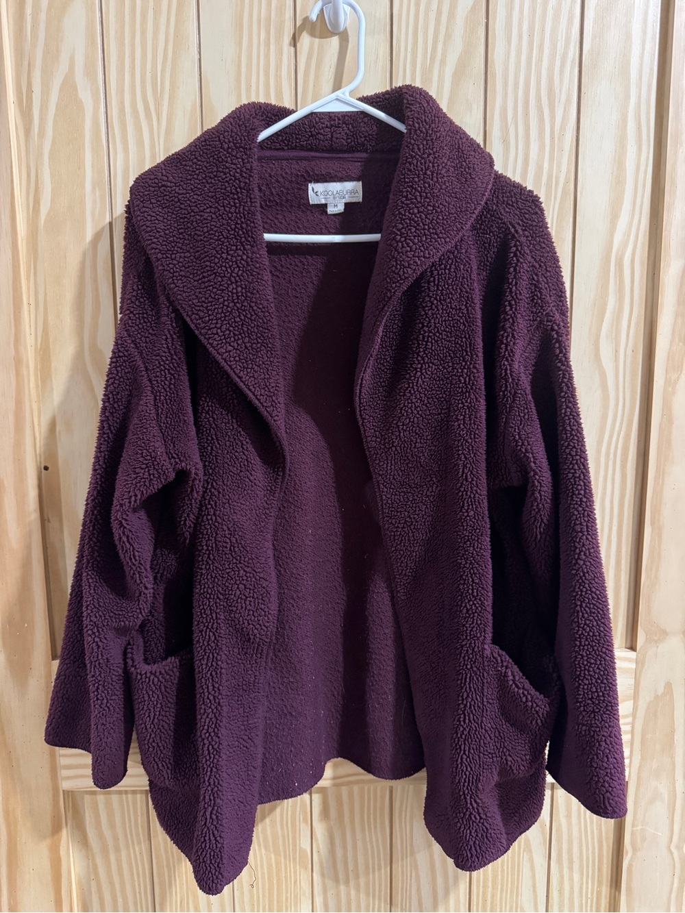 Koolaburra by Ugg Sherpa Fleece Oversized Cardigan—Purple— Medium